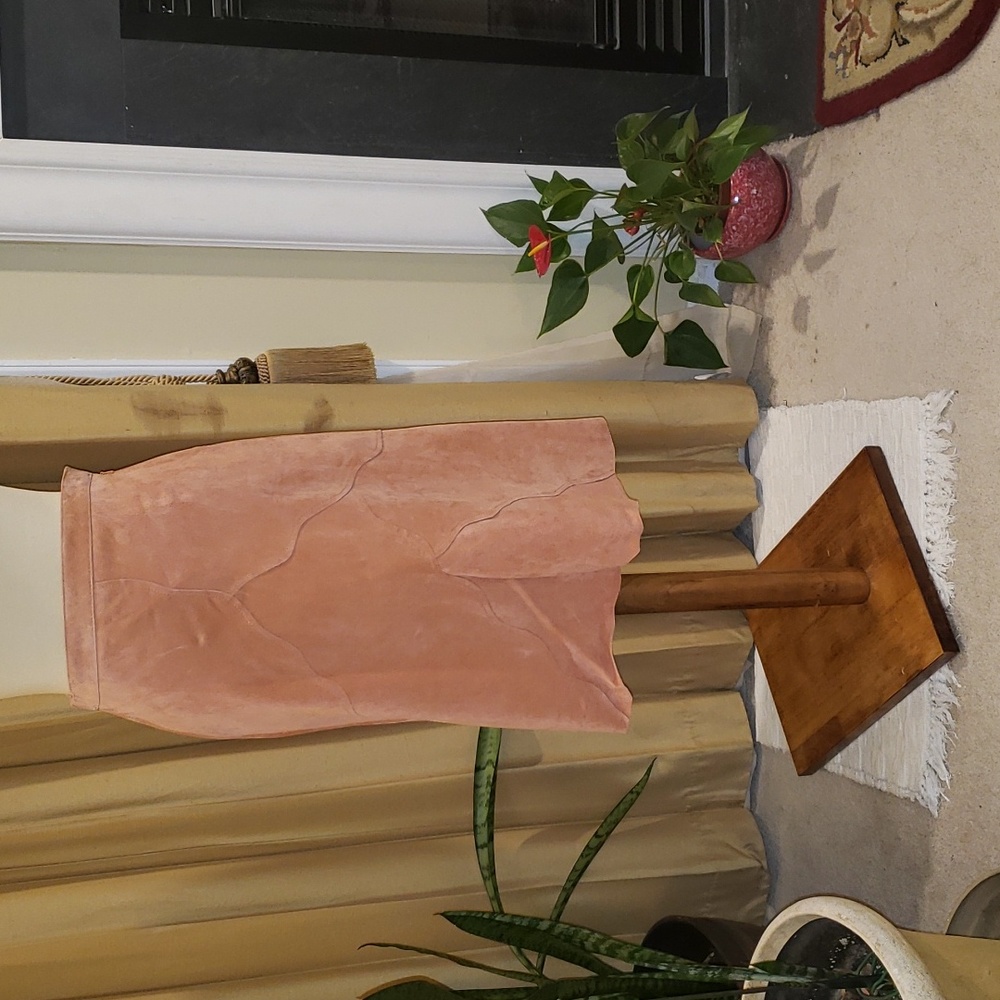 Terry Lewis Classic Luxuries Patchwork Suede Skirt-4P NWT